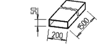 Helios FK 200 Flachkanal L=1500 mm 200 x 50 mm, Stahlblech verz. – Bild 2