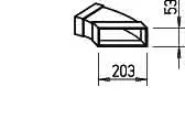 Helios FK-BH 200/45 Flachkanalbogen waagrecht 200x50 mm, 45 Grad Stahl verz. – Bild 2