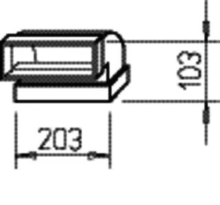 Helios FK-BV 200/90 Flachkanalbogen senkrecht 200x50 mm, 90 Grad Stahl verz. – Bild 2