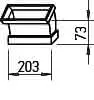 Helios FK-BV 200/45 Flachkanalbogen senkrecht 200x50 mm, 45 Grad Stahl verz. – Bild 2