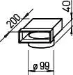 Helios FK-ER 150/100 Flachkanal Endst. 150x50mm,90 Gr.,f.Wickelfalzr. DN 100 mm – Bild 2
