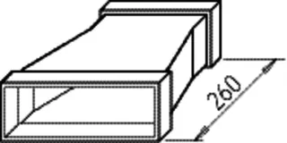 Helios FK-RA 200/150 Flachkanal Reduz. asymetr., v. 200 auf 150 mm, Stahl verz. – Bild 2