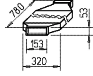 Helios FK-SD 150 Flachkanal Schalldämpfer 780x320x50, Stahl verz. – Bild 2