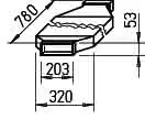 Helios FK-SD 200 Flachkanal Schalldämpfer 780x320x50, Stahl verz. – Bild 2