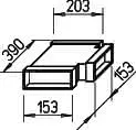 Helios FK-T 150/150/200 Flachkanal T-Stk 2 x 150x50 mm,1 x 200x50 mm, Stahl verz. – Bild 2