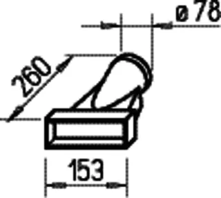 Helios FK-Ü 75/150 Übergang von Rohr DN 75 mm auf Flachkanal, 150 mm breit – Bild 2