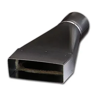 Helios FK-Ü 100/150 Übergang von Rohr DN 100 auf Flachkan. 150x50, Stahl verz.
