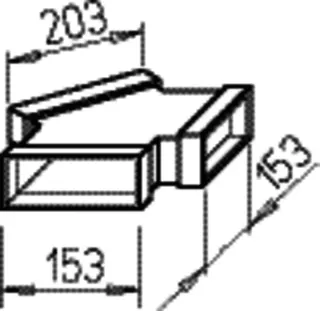 Helios FK-Y 200/150/150 Flachk. Hosen T-St. 2x 150x50,1x 200x50 mm,Stahl verz. – Bild 2