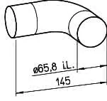 Helios FRS-B 63 FlexPipe Kurz-Bogen 90 Grad, mit Steckstutzen DN 63 – Bild 2