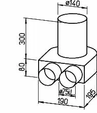Helios FRS-BKGS 2-75 Bodenkasten-Set, 2 x DN 75 mm – Bild 2