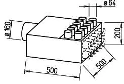 Helios FRS-VK 12-63/160 Verteilerkasten 12 x DN 63, 1 x DN 160 – Bild 2