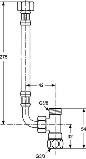 Ideal Standard Verbindungsset Ceraplus, für Eckventilthermostat, Chrom – Bild 2