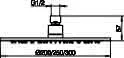 Keuco Kopfbrause Armaturenzub. 59986, rund, 250 mm, Chrom-finish – Bild 2