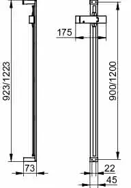Keuco Brausestange Edition 11 51185, Brauseschieber, 900 mm, verchromt – Bild 2
