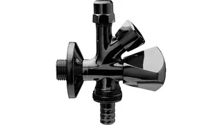 ASW Kombi-Eckventil 1/2" f.CU-Rohr 10mm mit RV und Rosette, Nr.421851