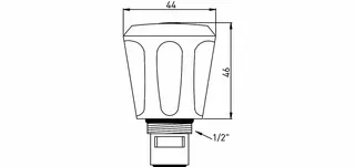 ASW Keramik Oberteil Markierung blau 1/2" 90 Grad,rechtsschließend,Nr.474412 – Bild 2