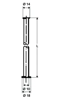 SCHELL Kupferrohr 3/8"x1/2" Bördel, d:10, L:700, chrom – Bild 2