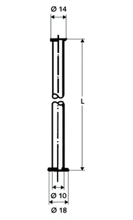 SCHELL Kupferrohr 3/8"x1/2" Bördel, d:10, L:500, chrom – Bild 2
