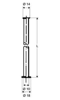 SCHELL Kupferrohr 3/8"x1/2" Bördel, d:10, L:800, chrom – Bild 2
