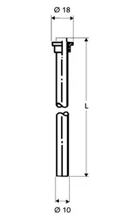 SCHELL Kupferrohr Lötnippel 1/2", d:10, L:500, chrom – Bild 3