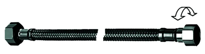 SCHELL Schlauch Clean-Flex S, drehb. 1/2" ÜM, 3/8" ÜM, L:300, chrom
