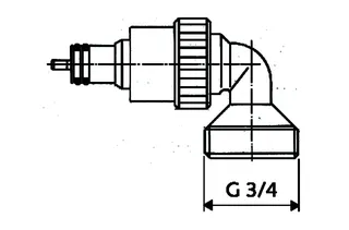 SCHELL Spüladapter QUICK Stecktechnik Ablaufbogen 3/4 AG, 1/2", messing – Bild 2
