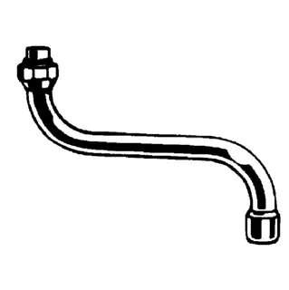 GROHE S-Auslauf 13005 Ausladung 150mm für Küchen-Wandbatterien 1/2'' chrom – Bild 3