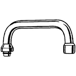 GROHE U-Auslauf 13028 Ausl.200mm f. Küchen-Wandbatt.1/2''chrom, 3/4"Verschr. – Bild 3