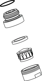 Ideal Standard Adapter, M21,5x1, M16,5x1, Cache M16,5x1, Chrom