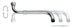 NEOPERL Universal S-Auslauf ausziehbar Laminar / verchromt, 3/4" 280-480mm