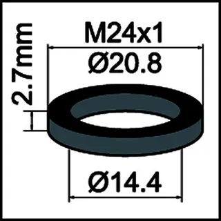 NEOPERL Gummidichtung zu Innenteil zu 10 Stk., M24 15 x 21.3 x 2.8mm – Bild 2