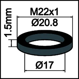 NEOPERL Gummidichtung zu Innenteil zu 10 Stk., M22 16 x 20.8 x 1.5 mm – Bild 2