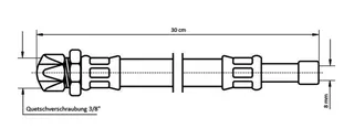 NEOPERL NEOFLEX Panzerschlauch DN8 Quetschv x Rohrst, 3/8"/8mm x 8mm 30cm – Bild 2