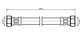 NEOPERL NEOFLEX Panzerschlauch DN8 IG x IG, 3/8" x 3/8" 100 cm – Bild 2