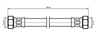 NEOPERL NEOFLEX Panzerschlauch DN8 IG x IG, 1/2" x 1/2" 30 cm – Bild 2