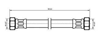 NEOPERL NEOFLEX Panzerschlauch DN8 IG x IG, 1/2" x 1/2" 50 cm – Bild 2