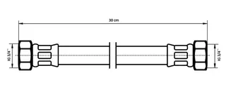 NEOPERL NEOFLEX Panzerschlauch DN13 IG x IG, 3/4" x 3/4" 30 cm – Bild 2