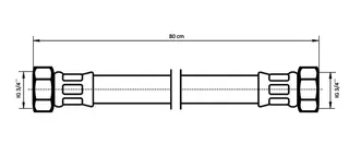 NEOPERL NEOFLEX Panzerschlauch DN13 IG x IG, 3/4" x 3/4" 80 cm – Bild 2