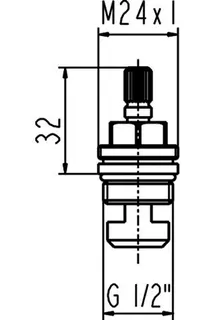 Ideal Standard JADO Keramikoberteil G1/2, H960136NU, linksschließend – Bild 3