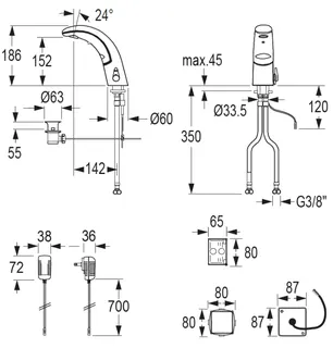 CONTI+ iQ elektr. IR Standarm. NetzAP m.Misch. Chrom m.Ablg. Click A10 – Bild 2