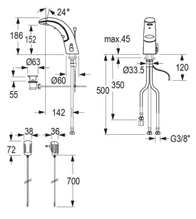 CONTI+ iQ elektr. IR Standarm. Batt. m.Misch. druckl. Chrom o.Ablg. Click A30 – Bild 2