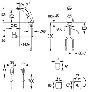 CONTI+ iQ elektr. IR Standarm. Batt. m.Misch. Chrom o.Ablg. Click+ A10 – Bild 2