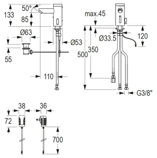 CONTI+ lino elekt. IR Standarm. Batt. m.Misch. Chrom o.Ablg. Click L30 – Bild 2