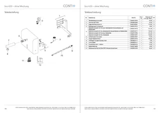 CONTI+ lino elekt. IR Wandarm. Batt. AP Ausl.220mm o.Misch. Edelst. Click K20 – Bild 3