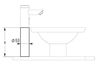 Conti Armaturenverlängerung zu Iqua Lino Waschtisch-Armaturen 550.034.11 chrom – Bild 3