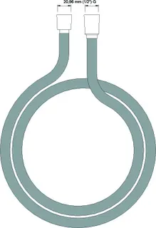 sanibel 3001-Brauseschlauch A13 DN15 x1600mm classic-chromline – Bild 2