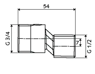 SCHELL S-Anschlussset für VITUS Vorabsperrung, 1/2"x3/4", messing – Bild 2