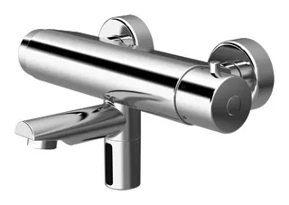 CONTI+ lino elekt. IR Wandarm. Batt. AP Ausl.260mm Thermostat Chrom Click+ W35