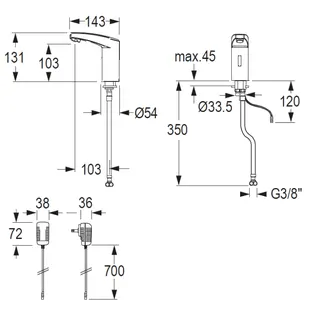 CONTI+ maxx elekt. IR Standarm. NetzAP o.Misch. Chrom o.Ablg. Touch M20 – Bild 2