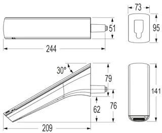 CONTI+ ultra el. IR Wandarm. Batt. UP o.Misch. Chrom Touch GW20 – Bild 2